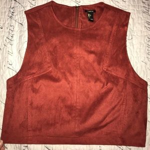 Suede crop top